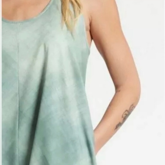 Athleta Presidio Dress Green Washed Racerback Lightweight Flowy Active Dress S - Picture 4 of 9